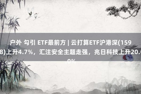 户外 勾引 ETF最前方 | 云打算ETF沪港深(159738)上升4.7%，汇注安全主题走强，兆日科技上升20.0%