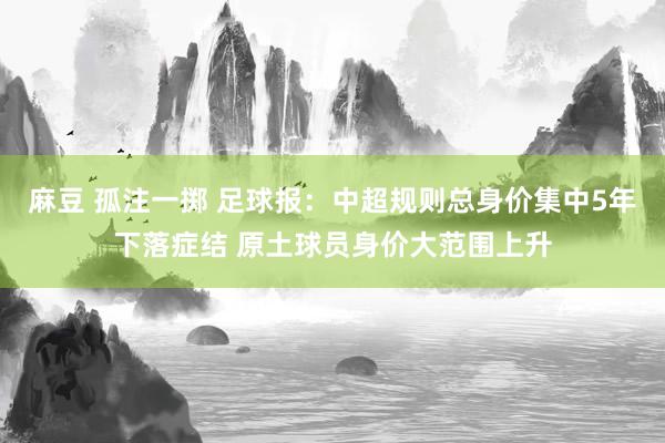 麻豆 孤注一掷 足球报：中超规则总身价集中5年下落症结 原土球员身价大范围上升
