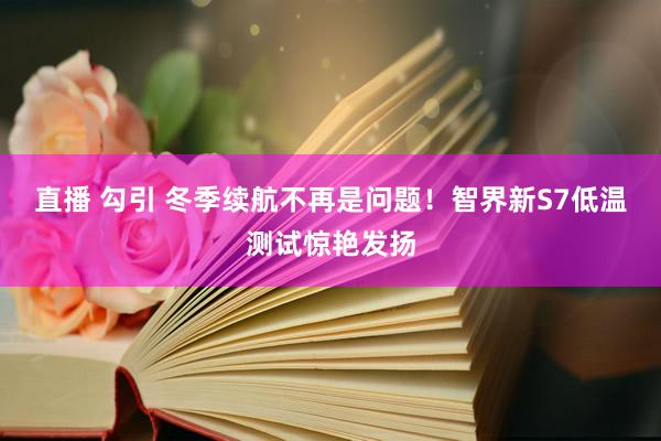 直播 勾引 冬季续航不再是问题！智界新S7低温测试惊艳发扬